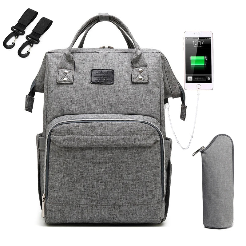 Baby Diaper Bag with USB & Sleeping Crib
