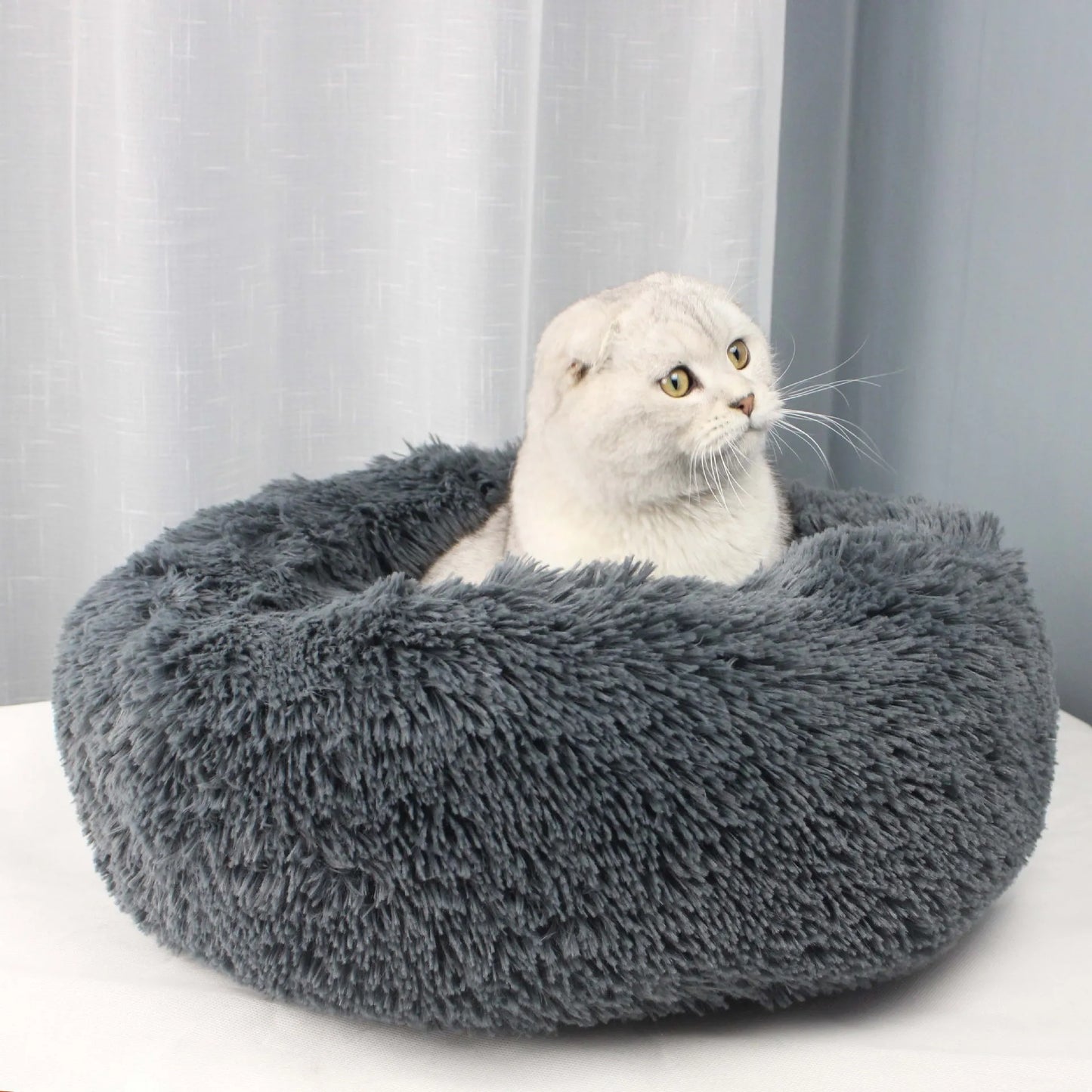Calming Orthopedic Donut Bed for Dogs & Cats