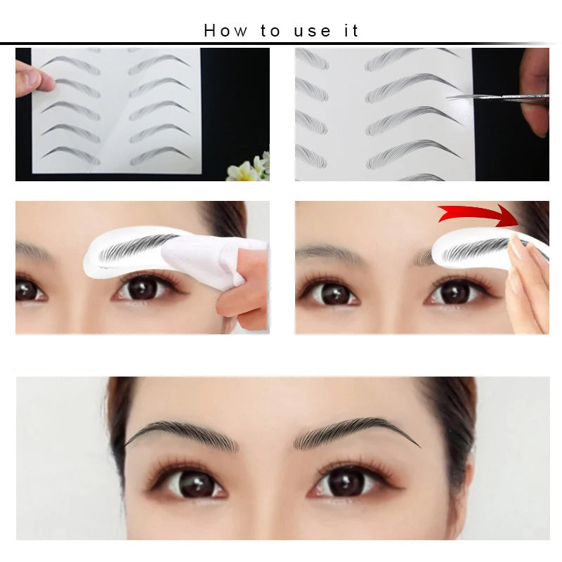 4D Waterproof Eyebrow Tattoo Stickers