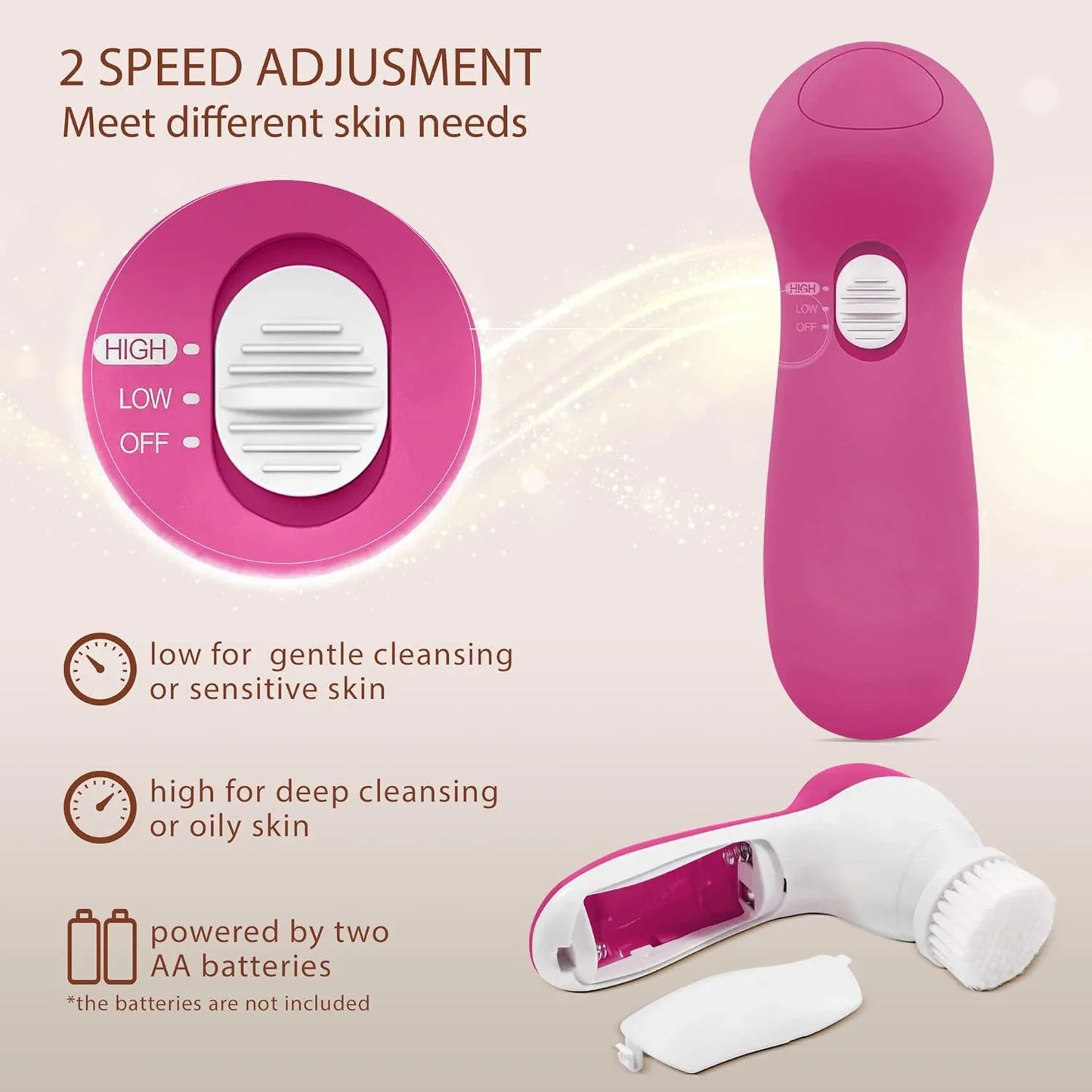 5 in 1 Electric Facial Cleansing Brush Set