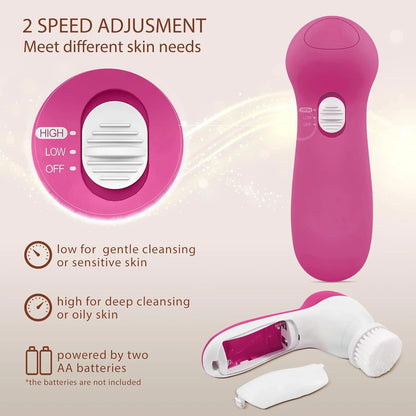 5 in 1 Electric Facial Cleansing Brush Set
