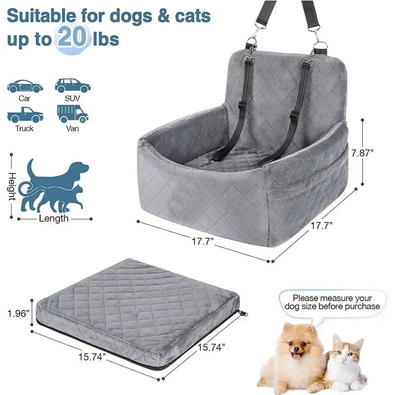New Multifunctional Pet Car Bed with Thick Cushion