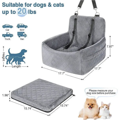 New Multifunctional Pet Car Bed with Thick Cushion