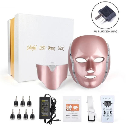 Glow7 LED Beauty Face and Neck Mask – 7-Color Light Therapy Mask