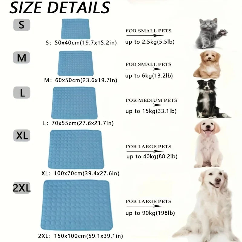 Self-Cooling Pet Cushion Mat for Dogs & Cats