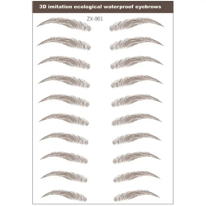 4D Waterproof Eyebrow Tattoo Stickers