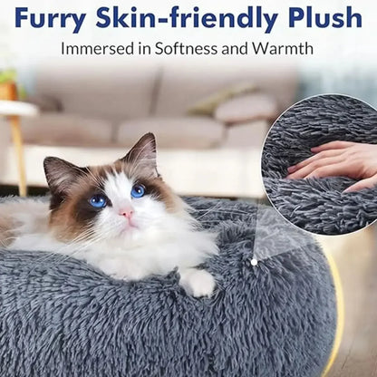 Calming Orthopedic Donut Bed for Dogs & Cats