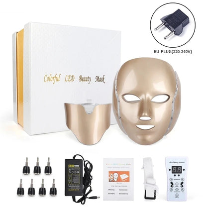 Glow7 LED Beauty Face and Neck Mask – 7-Color Light Therapy Mask