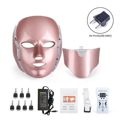 Glow7 LED Beauty Face and Neck Mask – 7-Color Light Therapy Mask