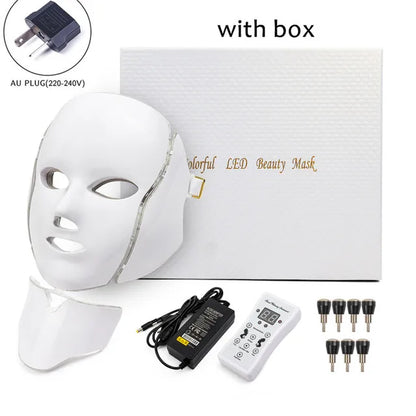 Glow7 LED Beauty Face and Neck Mask – 7-Color Light Therapy Mask