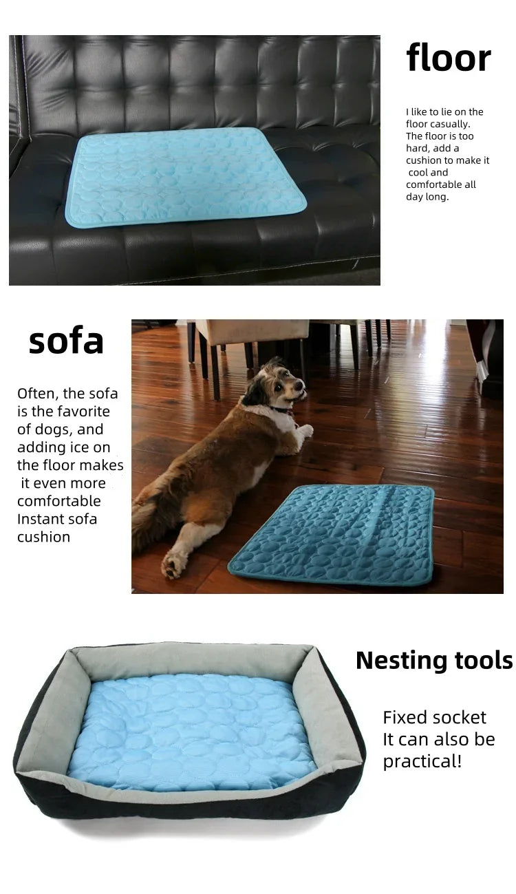 Self-Cooling Pet Cushion Mat for Dogs & Cats