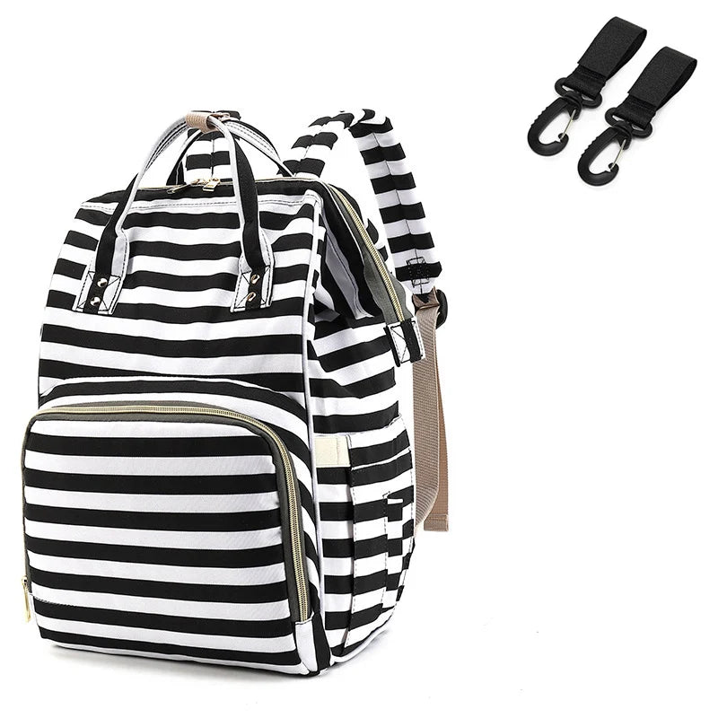 Baby Diaper Bag with USB & Sleeping Crib