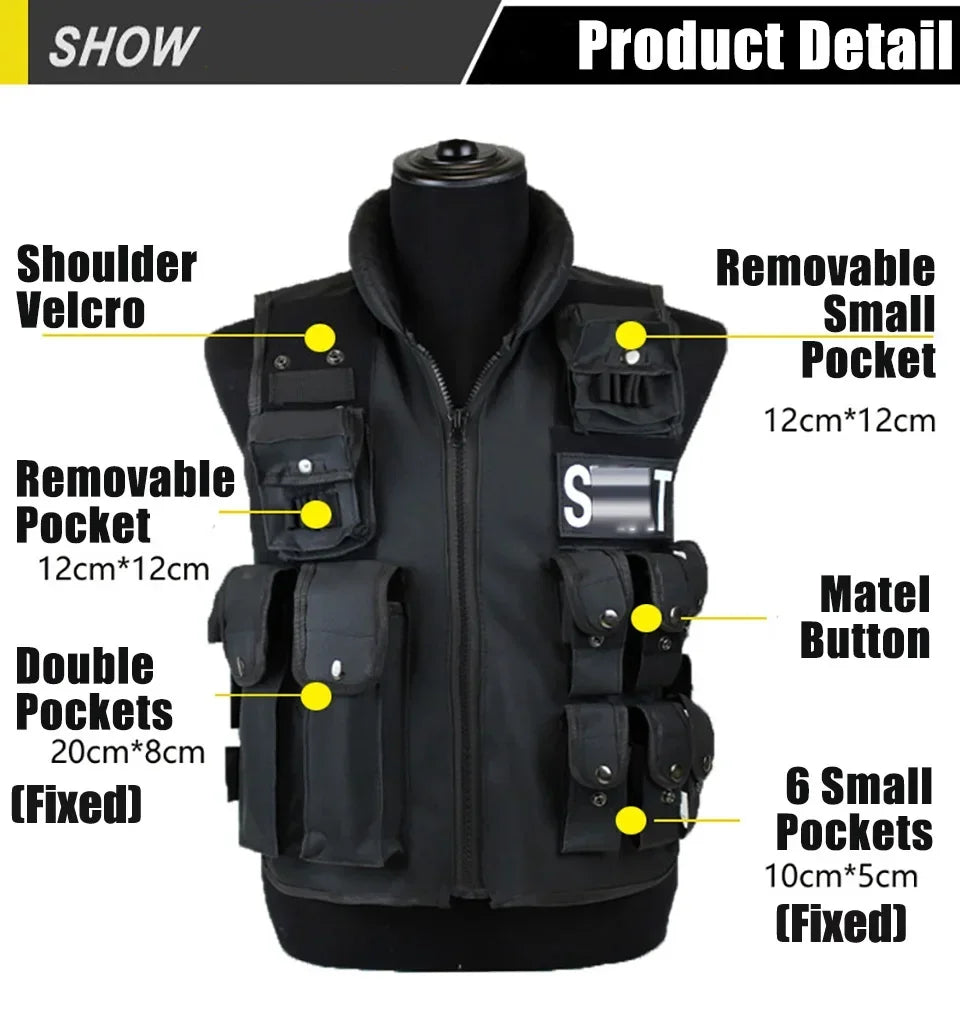 Tactical Vest for Adults - Unisex Outdoor Combat Gear